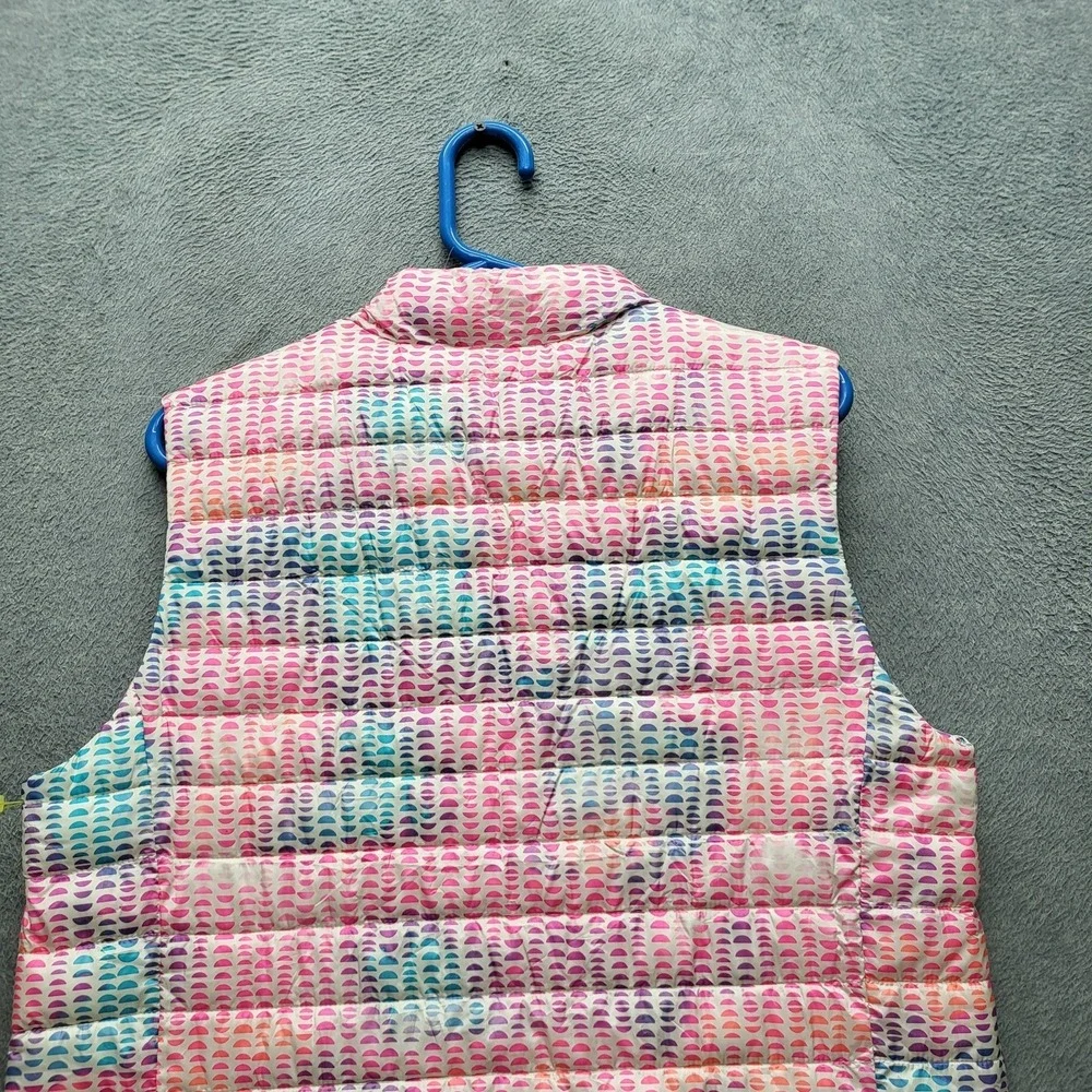 Lands' End Girls‎ Vest XXL Pink Puffer Primaloft Zipper Logo Sleeveless